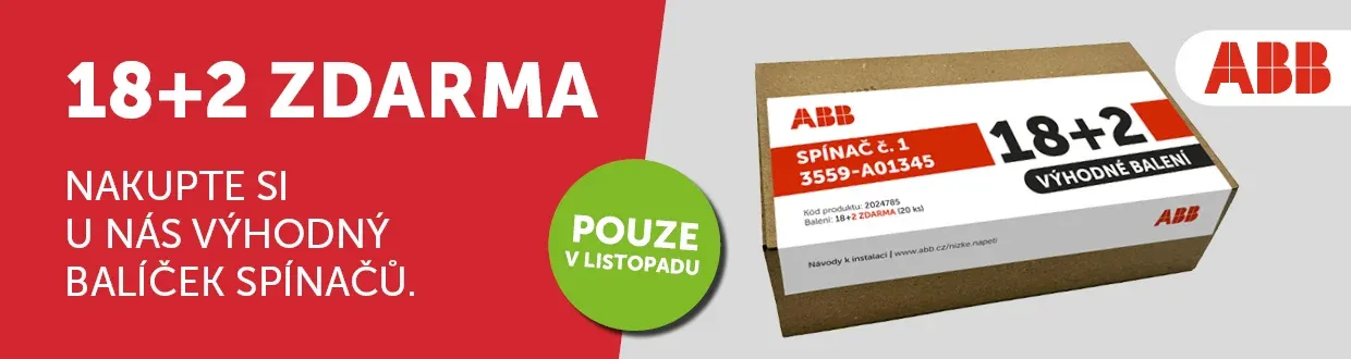 ABB spínač č. 1 18+2 ZDARMA!