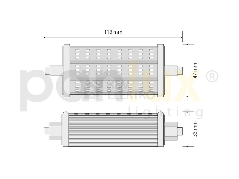 Obrázek produktu LED žárovka R7s 118mm Panlux PN65309002 8W (60W) neutrální bílá 4000K 3