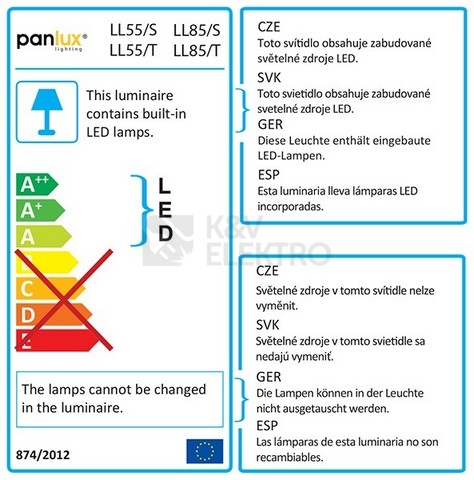 Obrázek produktu Svítidlo Panlux LEDLINE LL55/S 1,25W 12V CW studená bílá 6000K 1