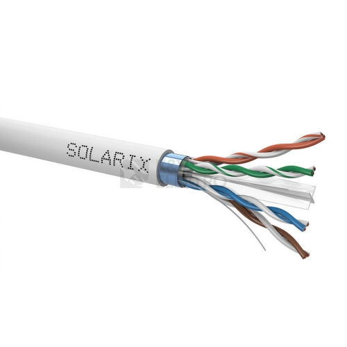  FTP kabel Solarix SXKD-6-FTP-PVC šedý stíněný metráž