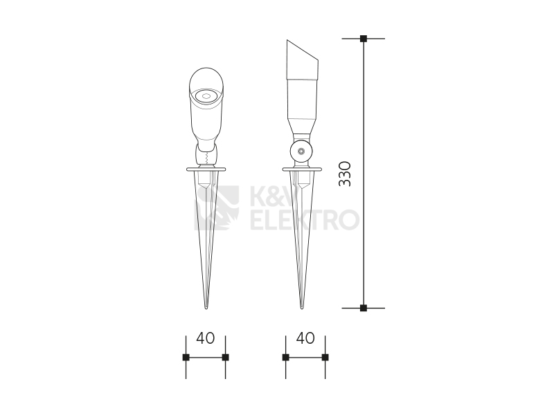 Obrázek produktu Zahradní svítidlo Panlux OKO OKP-1LED/T 1W IP54 WW teplá bílá 3000K 3