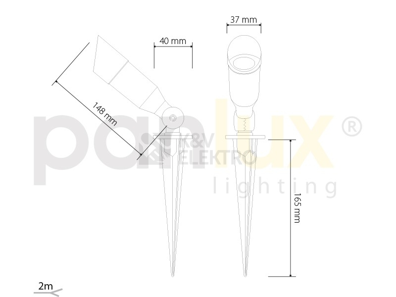 Obrázek produktu Zahradní svítidlo Panlux OKO OKP-1LED/T 1W IP54 WW teplá bílá 3000K 6