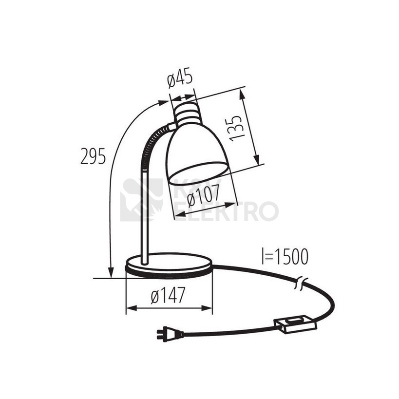 Obrázek produktu Stolní lampa Kanlux ZARA HR-40-SR E14 stříbrná 07560 5