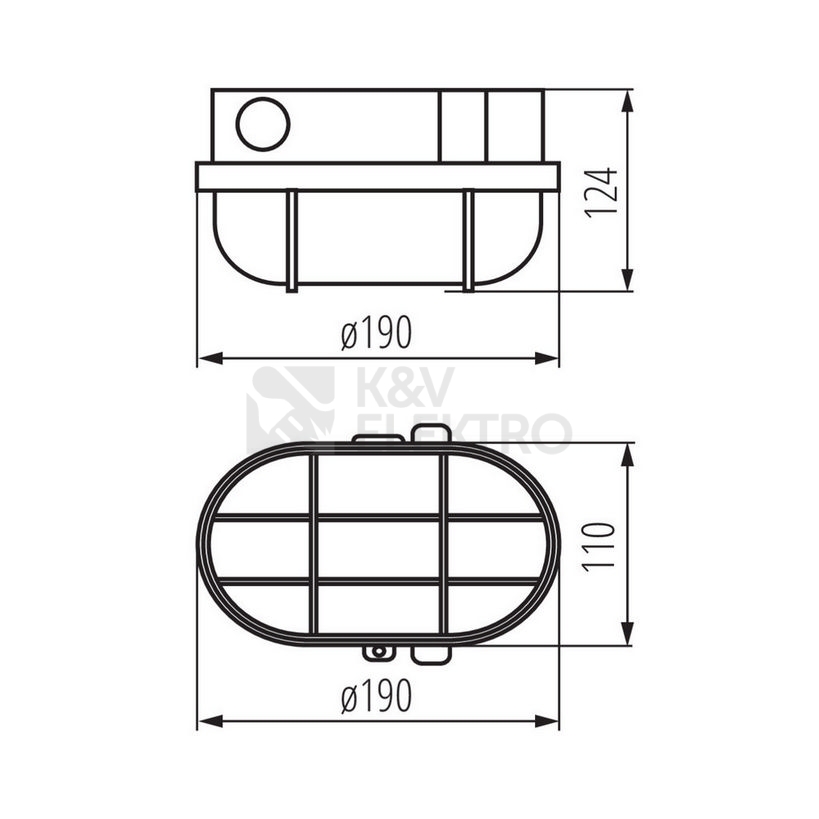 Obrázek produktu Svítidlo Kanlux HERMI 7063NB E27 IP54 70524 1