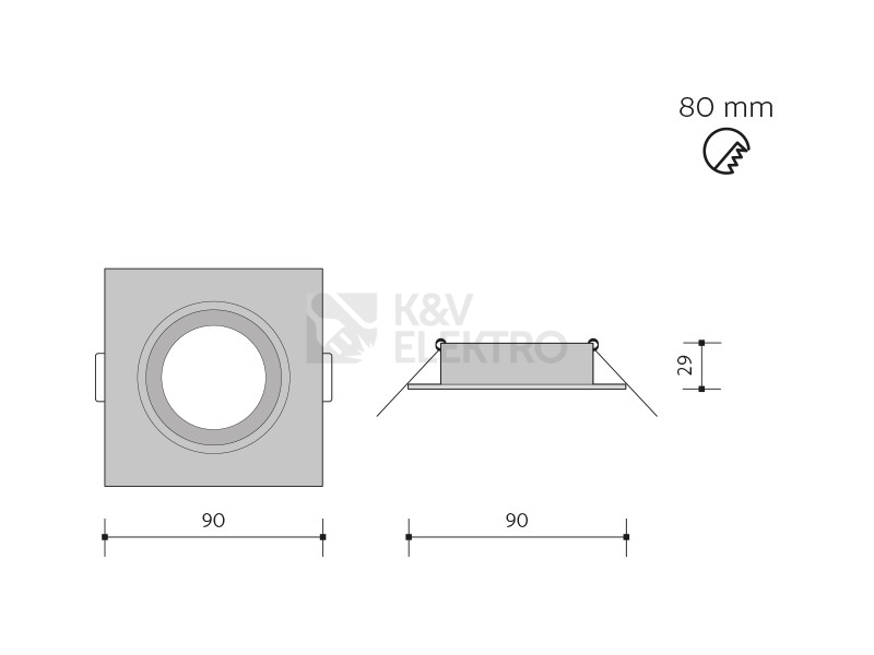 Obrázek produktu  Podhledové svítidlo Panlux HPD-HR50/AL stříbrná 1