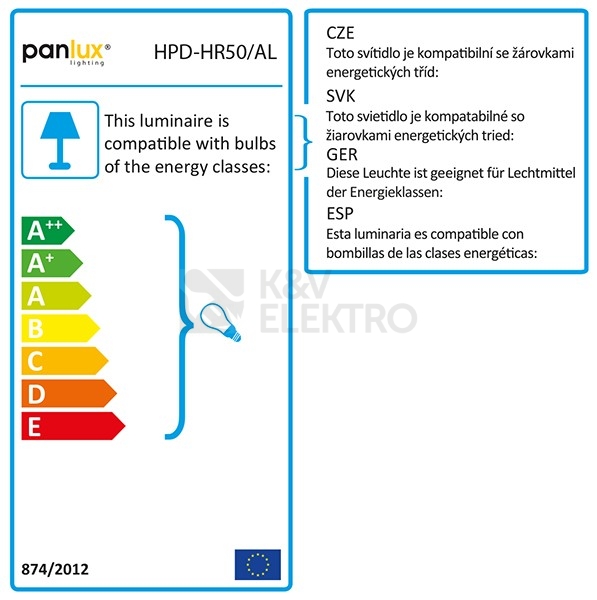 Obrázek produktu  Podhledové svítidlo Panlux HPD-HR50/AL stříbrná 2