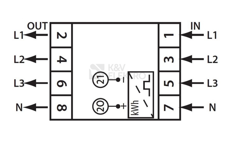 Obrázek produktu Elektroměr DTS 353-L 4,5mod. LCD,3F 80A, 1tarif /AM 031L/ 1000883 1