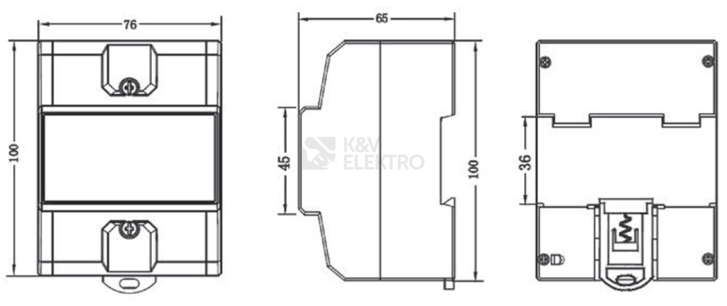 Obrázek produktu Elektroměr DTS 353-L 4,5mod. LCD,3F 80A, 1tarif /AM 031L/ 1000883 4