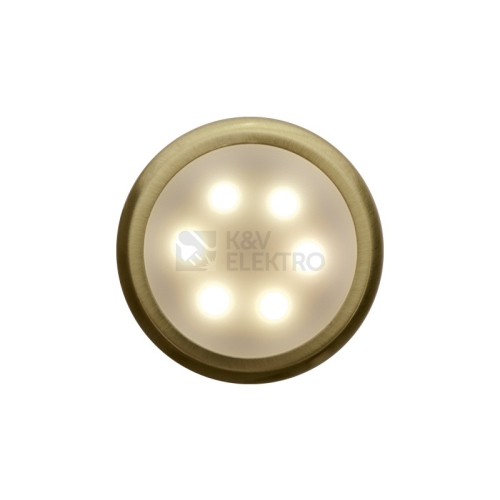 Svítidlo DEKORA 3 dekorativní LED čtvercové kulaté zlatá teplá bílá Panlux D3/ZBT