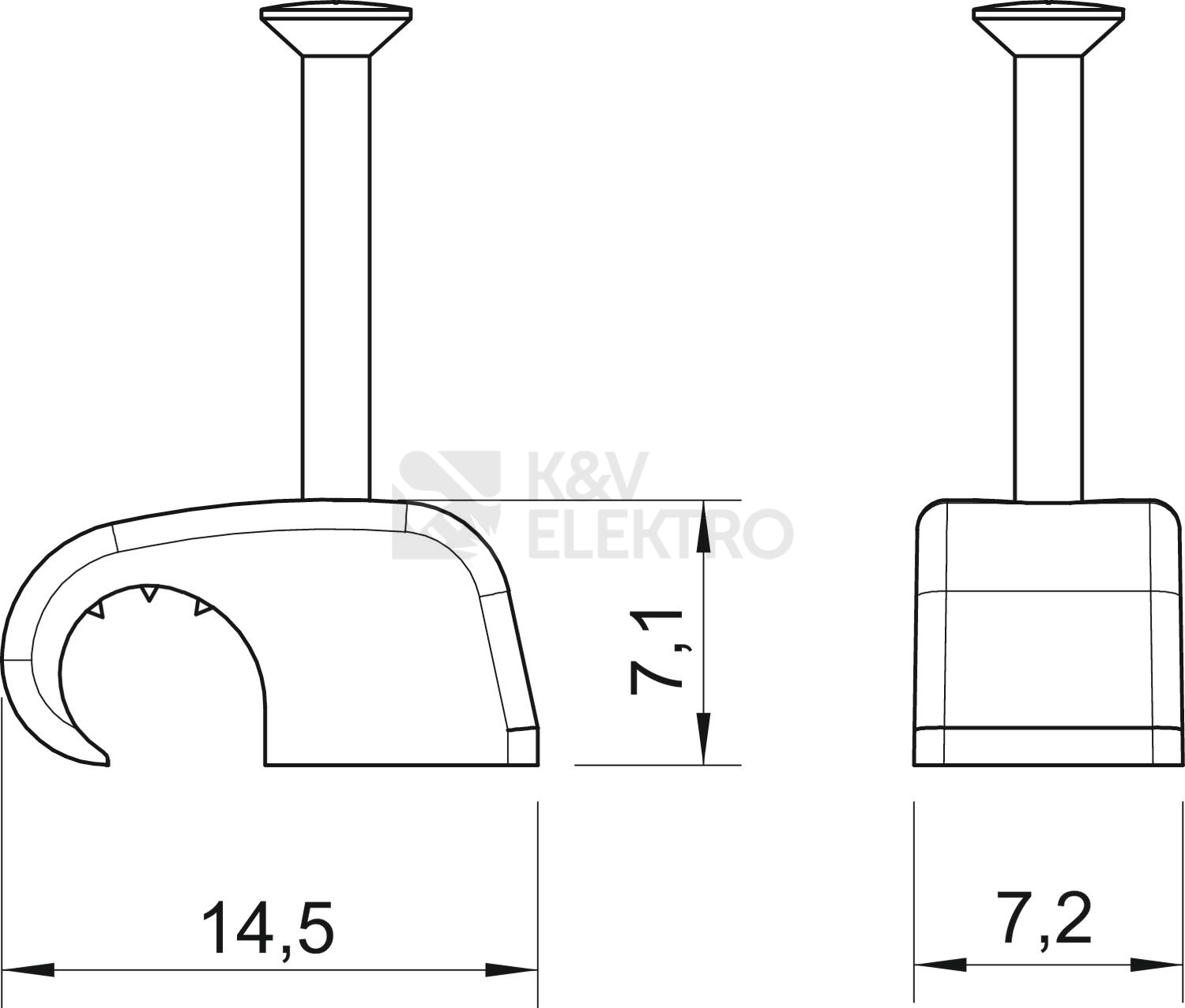 Obrázek produktu Kabelová příchytka OBO 2025 25 LGR d=4-7mm L25 šedá 2228629 (100ks) 3