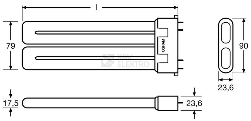 Obrázek produktu Úsporná zářivka OSRAM DULUX F 24W/840 2G10 neutrální bílá 4000K 1