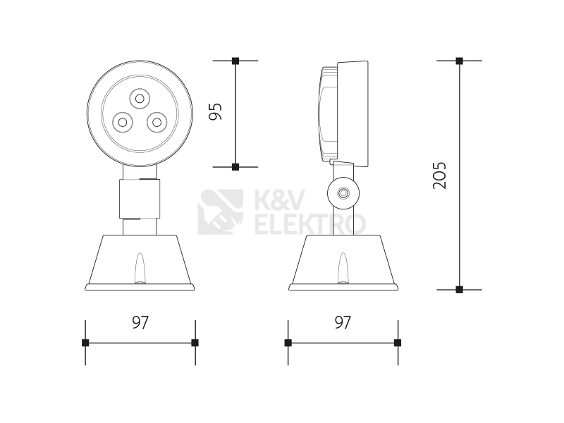 Obrázek produktu Zahradní svítidlo OKO 3 studená bílá Panlux OKN-3LED/S 4