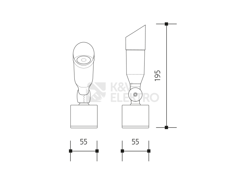 Obrázek produktu Zahradní LED svítidlo Panlux OKN-1LED/S 1W IP54 studená bílá 6000K 2