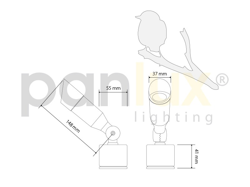 Obrázek produktu Zahradní LED svítidlo Panlux OKN-1LED/S 1W IP54 studená bílá 6000K 5