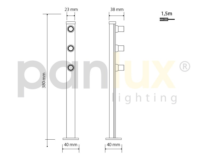 Obrázek produktu Svítidlo Panlux PICCO TRIO P2/CBT 5,4W CERNA WW 3