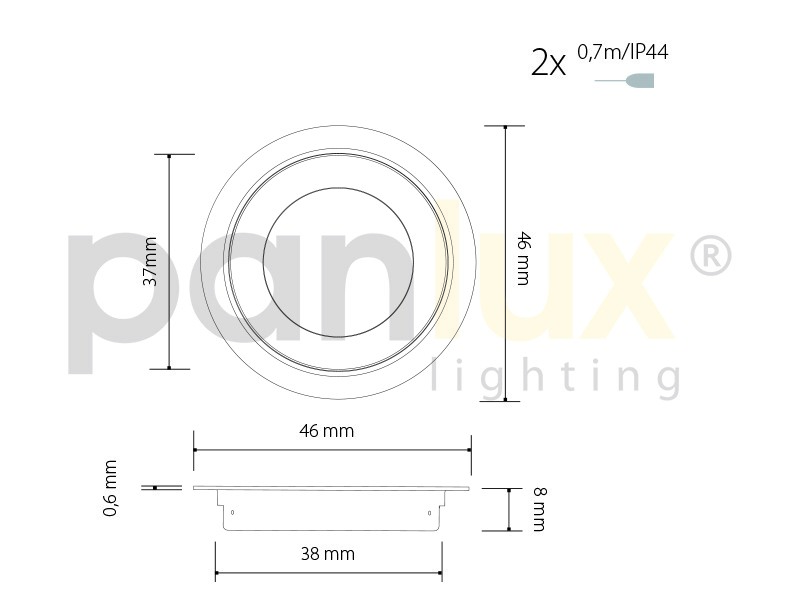 Obrázek produktu LED podlahové svítidlo Panlux STEP D5/NBS studená bílá 6000K 2