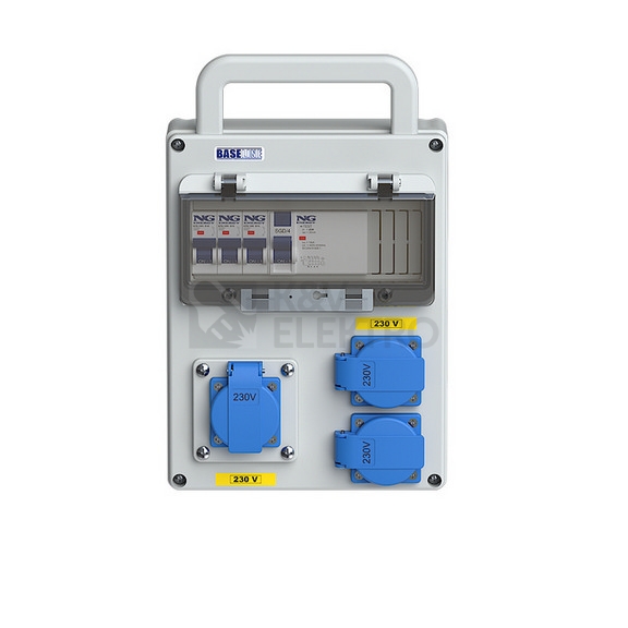 Obrázek produktu Zásuvková skříň BaseLine NGE 16 002 M.01 jištěná s chráničem 1
