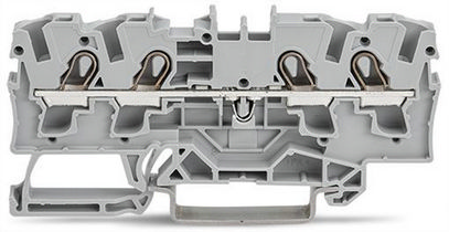 Svorka řadová WAGO, 4 vstupá, šedá, 2004-1401