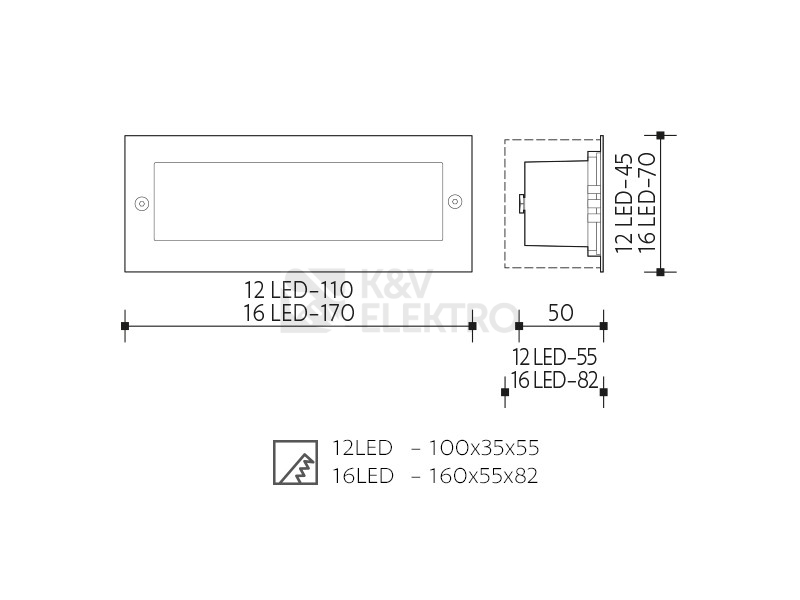 Obrázek produktu  Vestavné LED svítidlo Panlux Index 16 ID-A04B/T teplá bílá 3000K 4