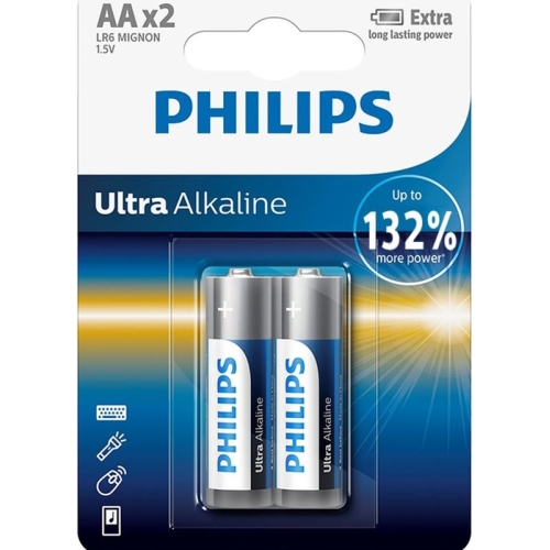 Levně Tužkové baterie AA Philips Ultra Alkaline LR6 E2B alkalické