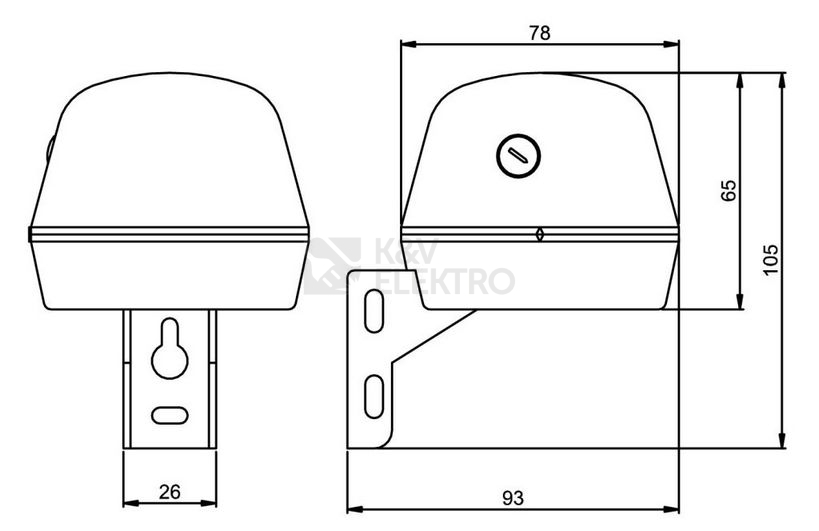 Obrázek produktu Spínač soumrakový ORBIS VEGA 5-300lux IP54 1000803 2