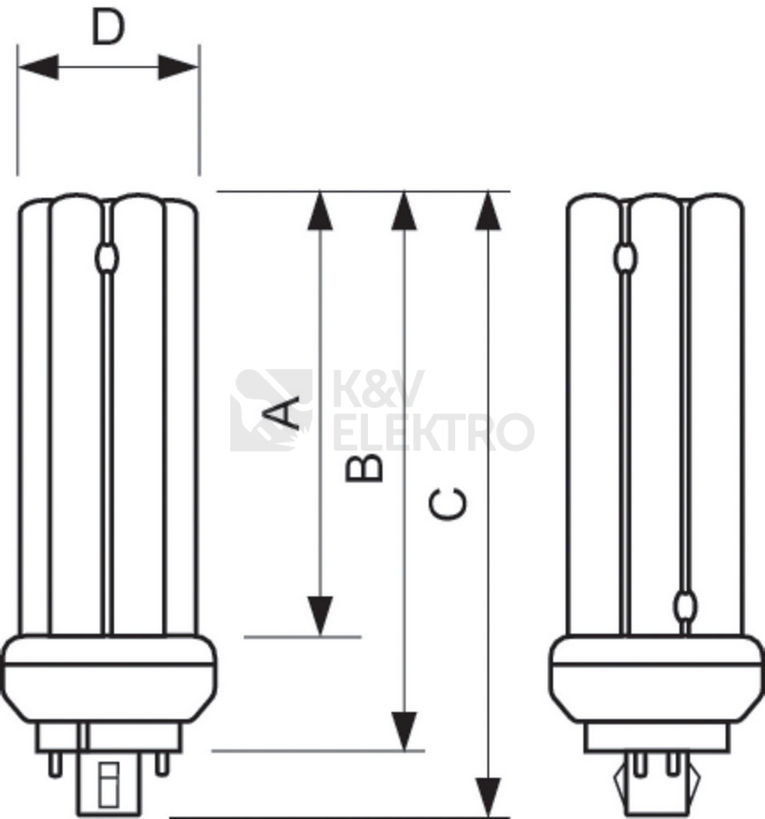 Obrázek produktu Úsporná zářivka Philips MASTER PL-T 18W/840 4PIN GX24q-2 neutrální bílá 4000K 2