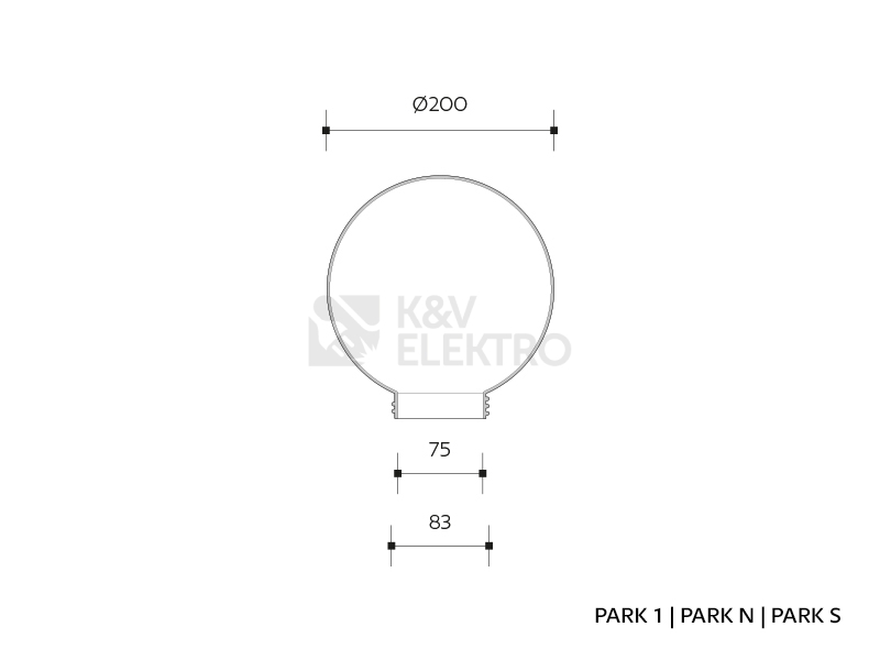 Obrázek produktu  Nástěnné svítidlo Panlux PARK ZOK-N-20/C kouřová E27 60W 4