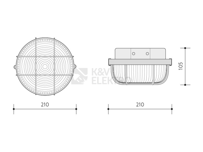 Obrázek produktu Svítidlo Panlux KRUH SKP-100/S 100W E27 šedá IP44 5