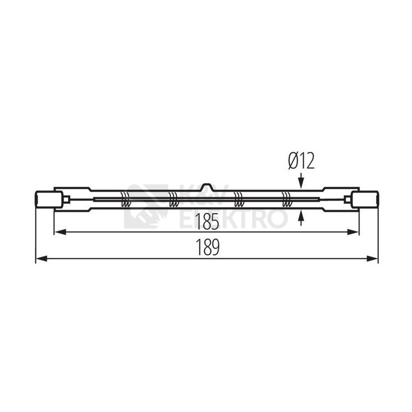 Obrázek produktu Halogenová žárovka lineární Kanlux J-1000W 189mm PREMIUM R7s 10418 1