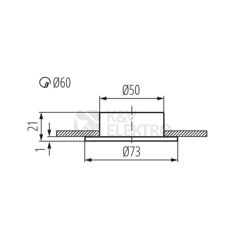 Obrázek produktu Bodové nábytkové svítidlo Kanlux GAVI CT-2116B-C/M matný chrom 12V G4 00815 1