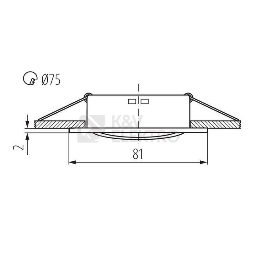 Obrázek produktu Podhledové svítidlo Kanlux NAVI CTX-DT10-C/M matný chrom 02553 1