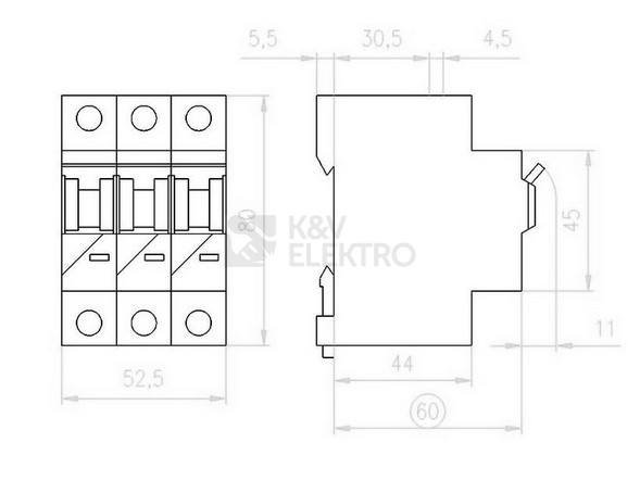 Obrázek produktu Jistič EATON PL6-C40/3 40A 286605 1