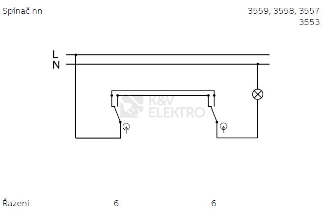 Obrázek produktu ABB Element vypínač č.6 IP44 agáve ledová bílá 3558E-A06940 22 1