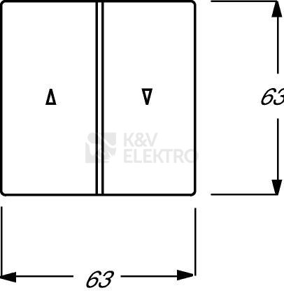 Obrázek produktu ABB kryt spínače žaluziového slonová kost 1751-0-2748 Future Linear, Solo,Solo Carat (1785 JA-82) 2CKA001751A2748 1