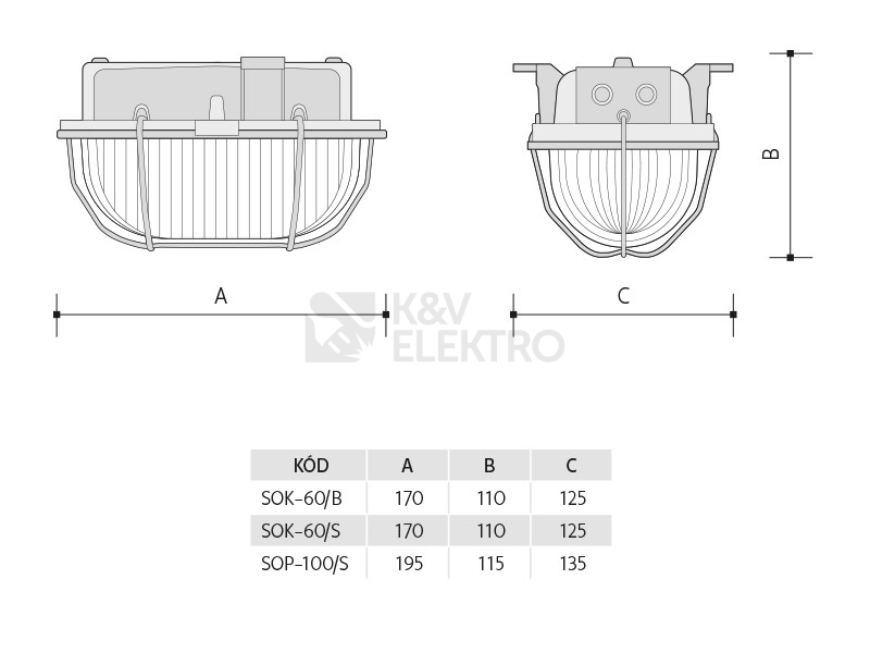 Obrázek produktu Svítidlo Panlux OVAL SOK-60/S 60W E27 šedá IP44 5