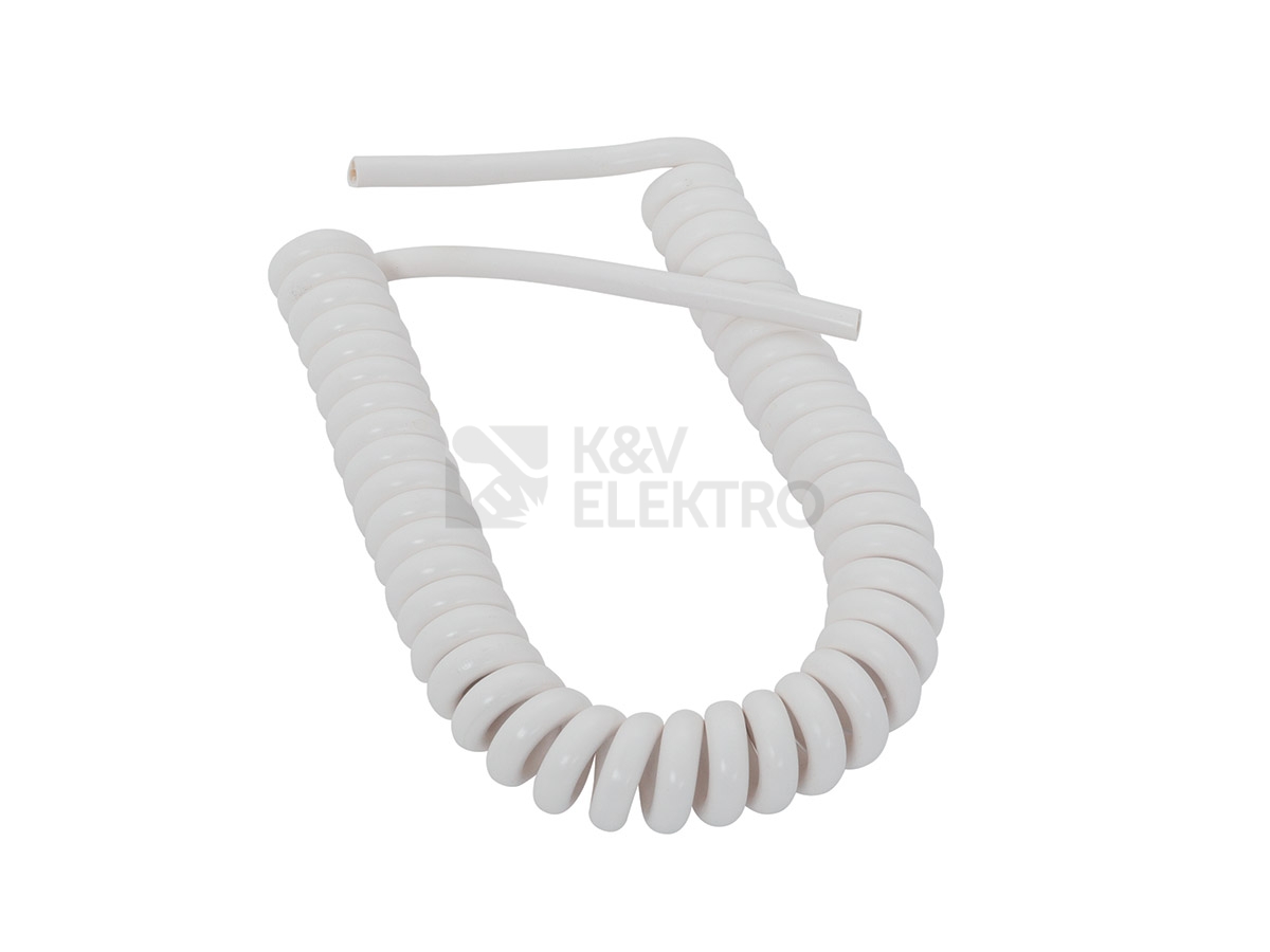 Obrázek produktu  Spirálový kabel délka 40-120cm H05VV-F 3G0,75 bílý SPK 85 3071-3-1/0,4 0
