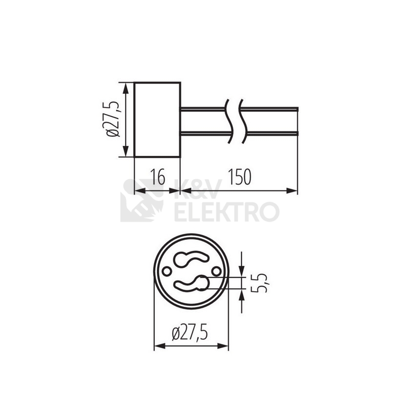 Obrázek produktu Keramická patice Kanlux HLDR-GZ10 (K512GZ) GU10 JDR K512 00402 1