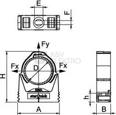 Obrázek produktu Příchytka pro trubku OBO starQuick SQ-25 LGR 24-28mm 2146207 2