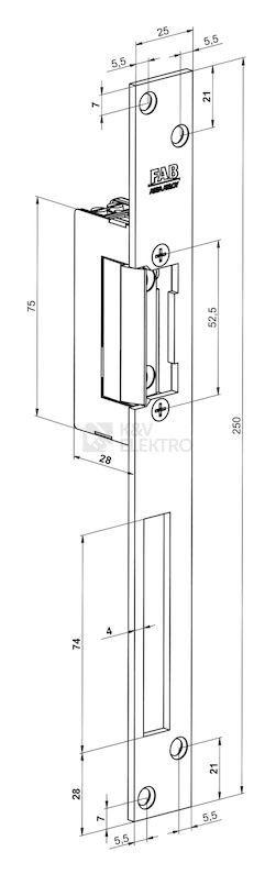 Obrázek produktu Elektrický zámek dveří FAB BEFO CLASIC 11211 12V DC 1