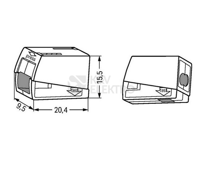 Obrázek produktu Svorka WAGO 224-112 3x2,5 lustrová 2