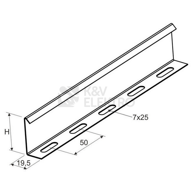 Obrázek produktu Přepážka žlabu KOPOS Mars NPZ 100 S (2m) 3