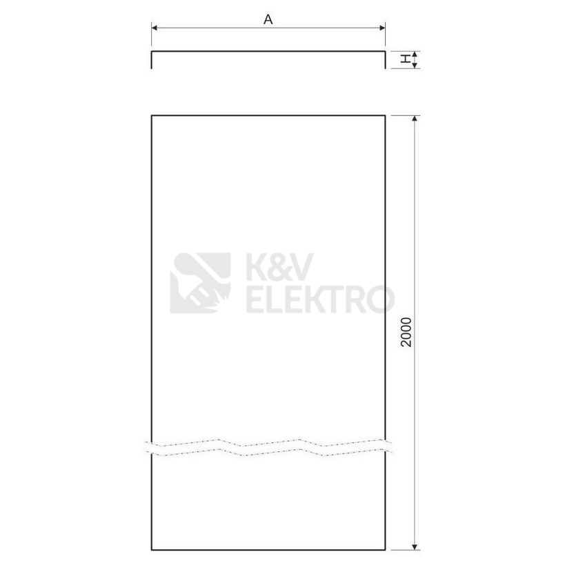 Obrázek produktu Víko žlabu KOPOS Mars V 62 S 2m 2