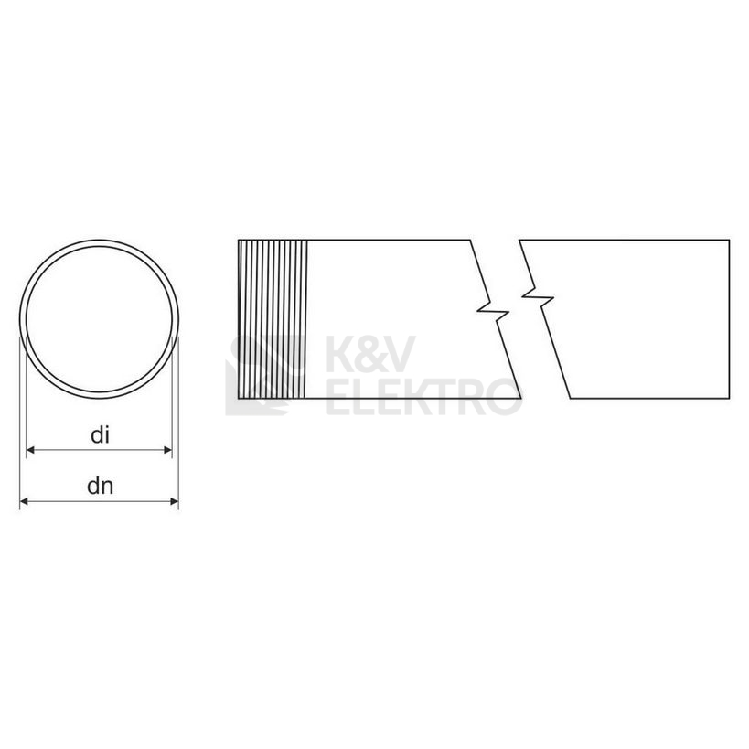 Obrázek produktu Ocelová trubka závitová KOPOS 6021 ZNM S 28,3mm pozink. 3m 1