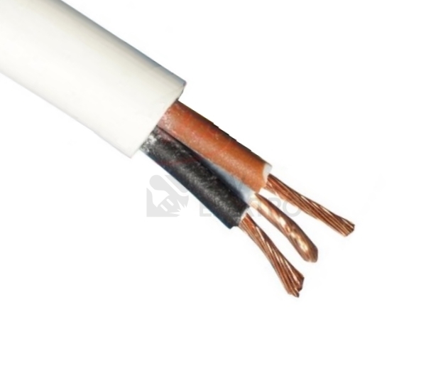 Obrázek produktu Kabel H05VV-F 3x1 bílá (CYSY 3Ax1) metráž 0