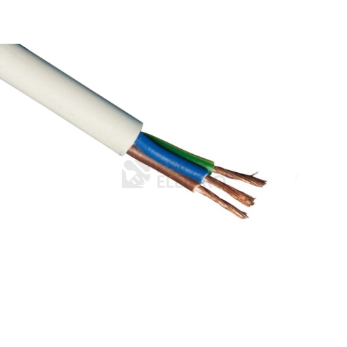  Kabel H03VV-F 3G0,5 trojlinka bílá (CYLY 3Cx0,50)