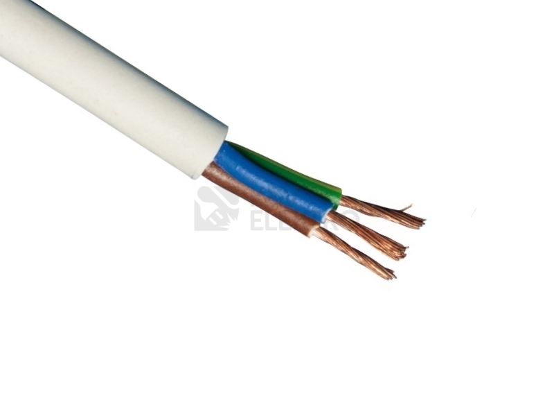 Obrázek produktu  Kabel H03VV-F 3G0,5 trojlinka bílá (CYLY 3Cx0,50) 0