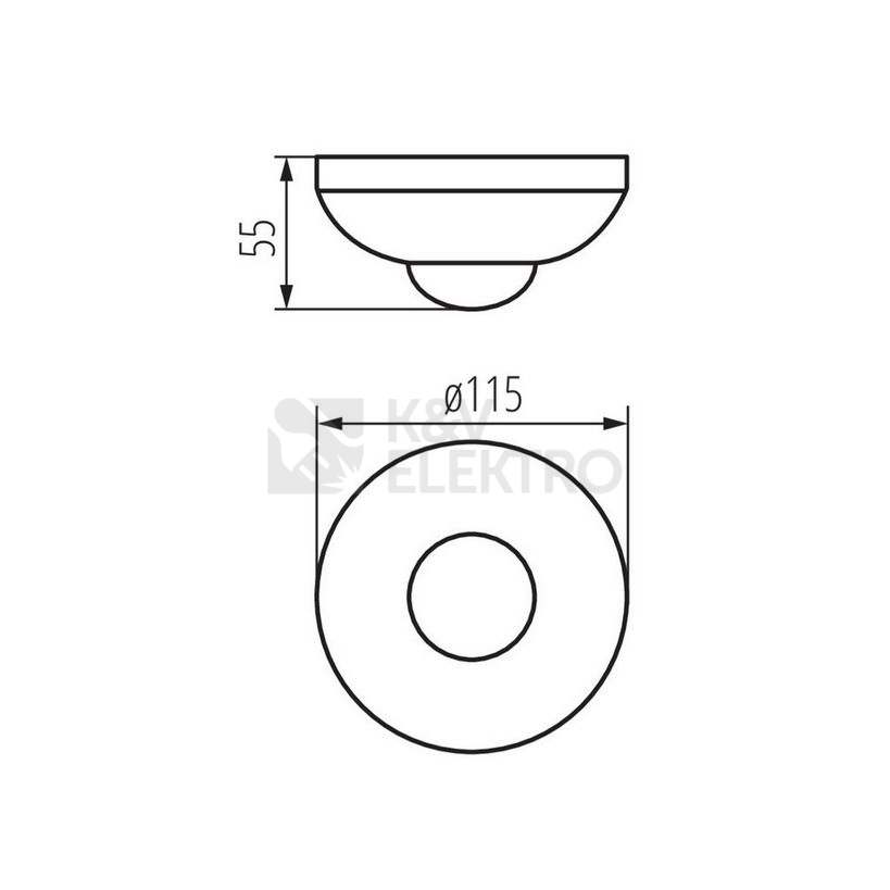 Obrázek produktu Pohybové čidlo Kanlux ZONA JQ-37-W 360° 1200W 00464 1