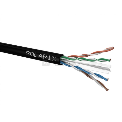 UTP kabel venkovní černý Solarix SXKD-6-UTP-PE metráž