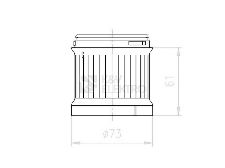 Obrázek produktu  Modul s nepřerušovaným světlem bez světelného zdroje 250VAC/DC IP66 bílý EATON SL7-L-W 171436 1