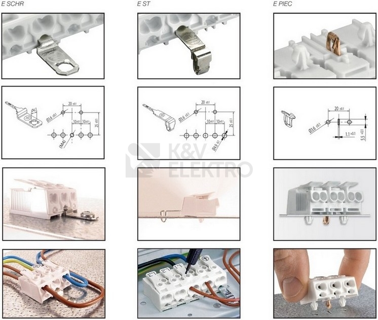 Obrázek produktu  Svorkovnice pro svítidla Electro Terminal SLK 3/3 E-SCHR 3-pólová (N-E-L) 88167525 1000145 3